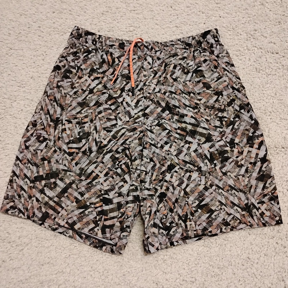 Lululemon Shorts Mens Large Multicolor Pace Breaker Lined Running Geometric Gym